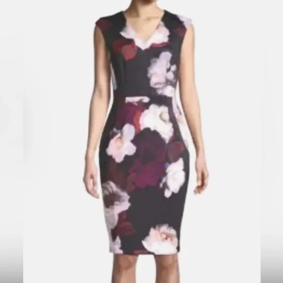 Calvin Klein Floral Sheath Dress - Picture 7 of 9